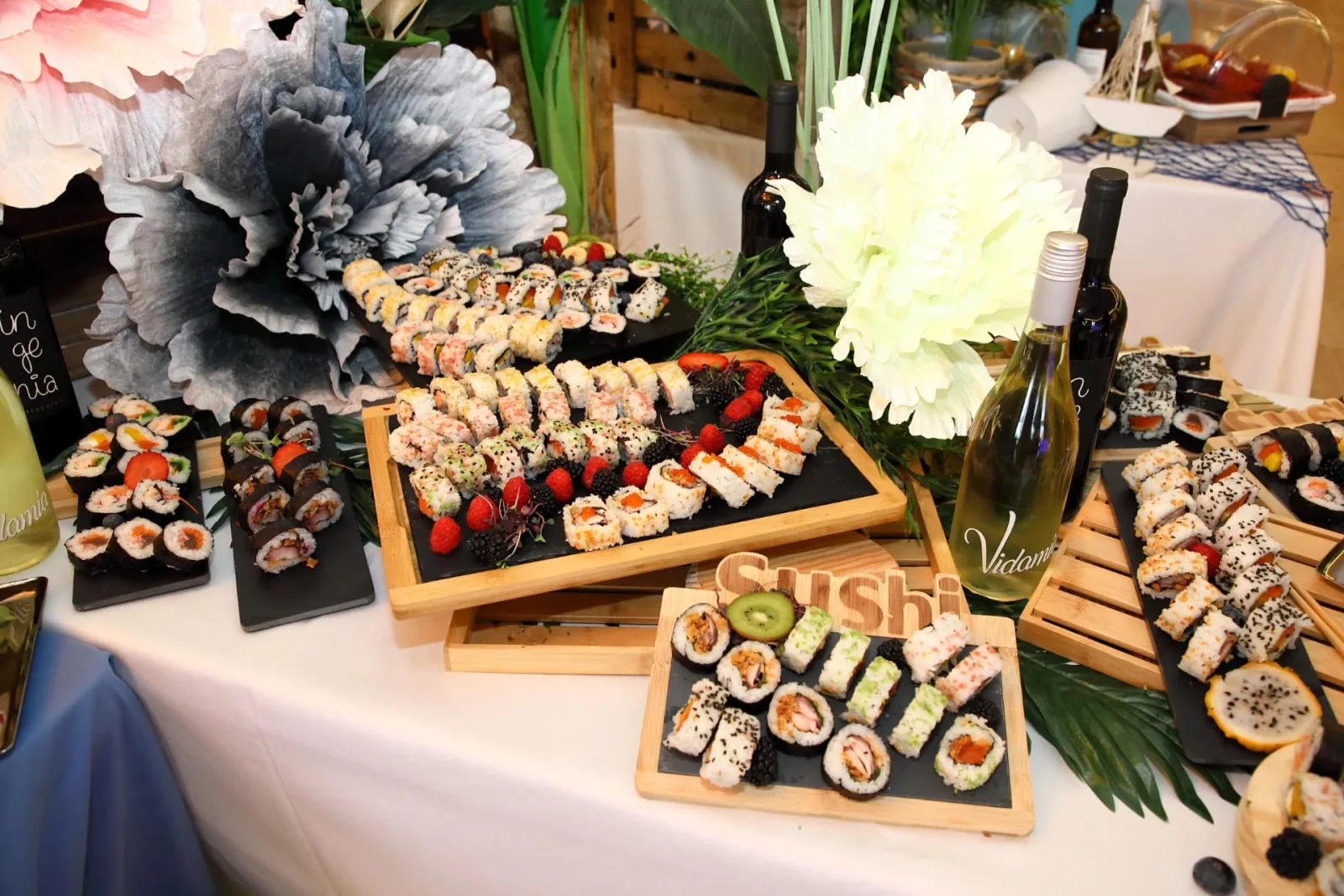 Estación de sushi en el cóctel de Ribera I