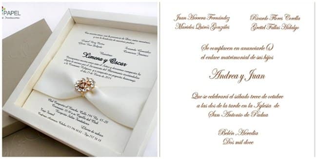Las invitaciones de boda. Protocolos - INbodas